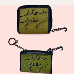 Vintage OG Juicy Couture velour wallet set